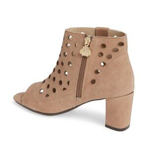 bettye Muller Leather "Finn" Peep toe Bootie NEW